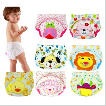 

Lovely Toddler Training Pants Washable Waterproof Baby Soft Cloth Nappy Cotton Diapers