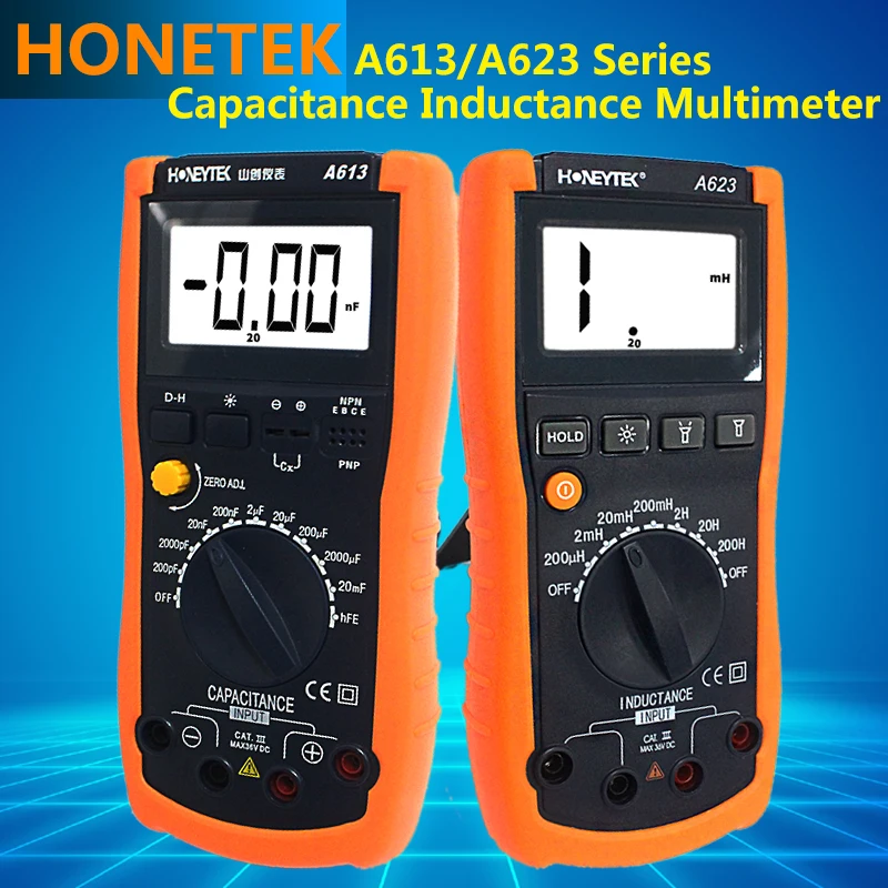

LCD light Display Professional Handheld inductance Capacitance Meter Tester automatic discharge function Digital Multimeter