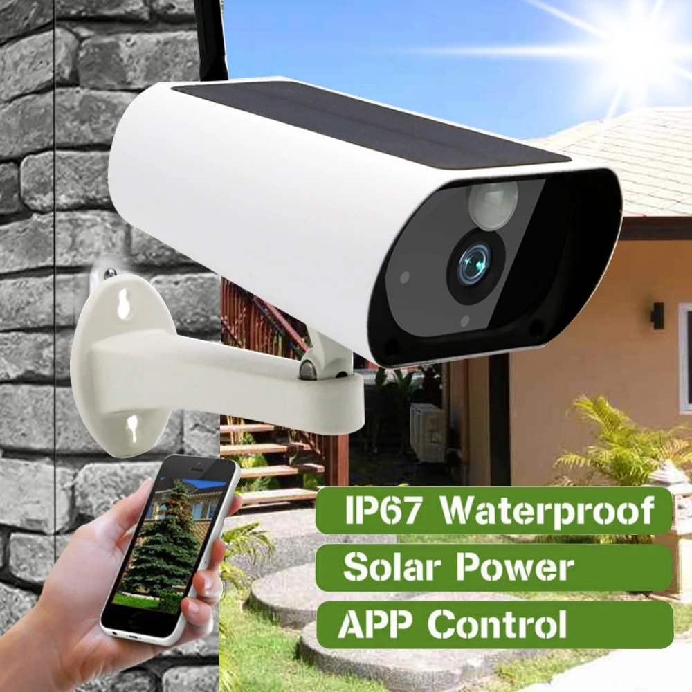 1080P HD Wifi наружная Водонепроницаемая Солнечная энергия низкая мощность ip камера