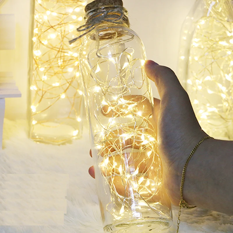 10pcs Lot Led Vase String Light Waterproof Button Battery Operated