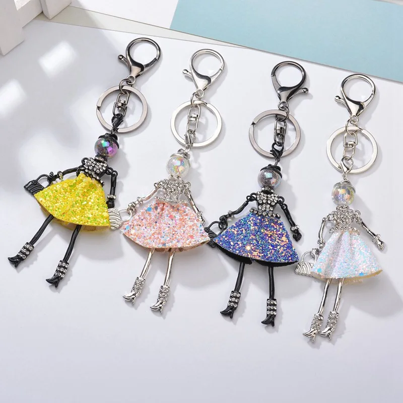 Buy Creative Colorful Rhinestone Key Chain Sweet Tutu