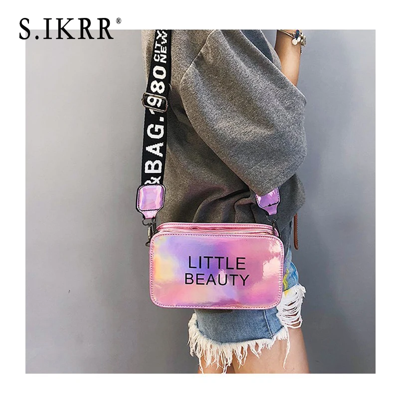 S.IKRR Mini Women Laser Crossbody Bag Messenger Shoulder Bag PVC Jelly Small Tote Messenger Candy colors Bags Laser Holographic S.IKRR Mini Women Laser Crossbody Bag Messenger Shoulder Bag PVC Jelly Small Tote Messenger Candy colors Bags Laser Holographic