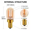 Grensk T22 1W E14 E12 220V LED Filament Candelabra Bulbs Dimmable Led Vintage Tubular Night Light Bulb 2200K 10 Watt Equivalent ► Photo 2/6