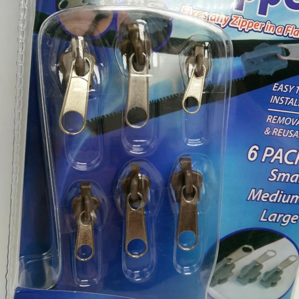 

6pcs/lot Fix A Zipper As Seen On TV Magic Zipper Fix Any Zipper Quickly Instant Zipper Rescue Instant Repair Kit Replacement