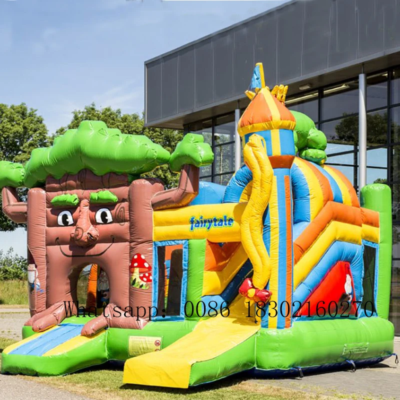 Commercial inflatable bouncer in inflatable slide for kids inflatable