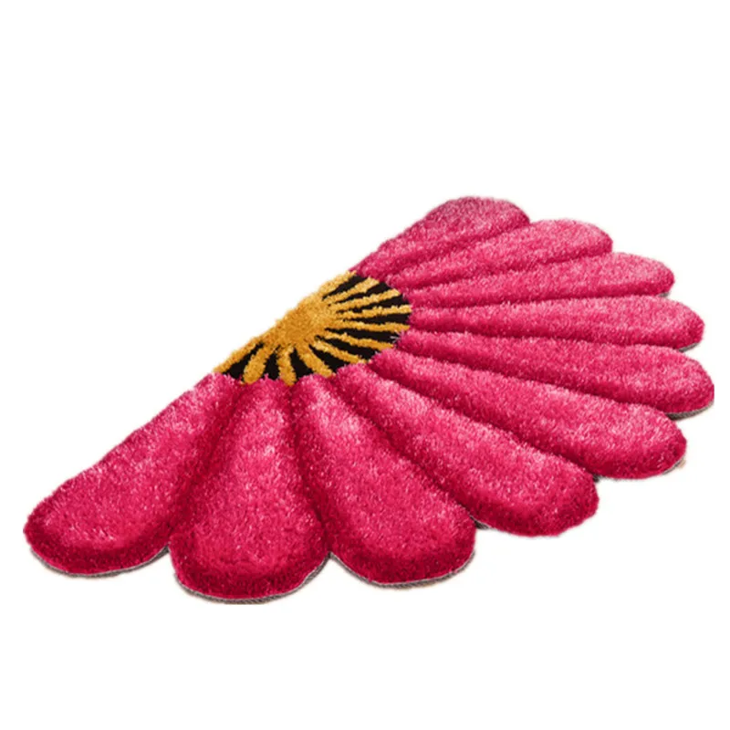 80X150 см сектор Шифрование 3D полукруг цветочный ковер Спальня сектора ковер мягкая подстилка для работы на компьютере прикроватный коврик у входа