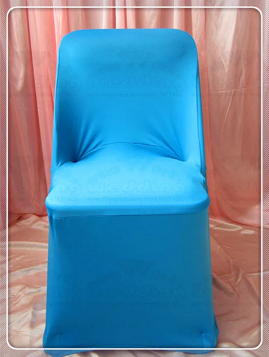 1-2-50 шт. складной Чехлы для стульев лайкра Чехлы для стульев/спандекс Чехлы для стульев S/свадебные Чехлы для стульев S для Свадебные украшения и вечеринки - Цвет: Lake Blue