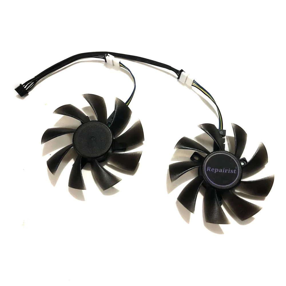2x gpu fans VGA Cooler rx470 graphics card Fan as Replacement For Gigabyte RX480 Video Card RX