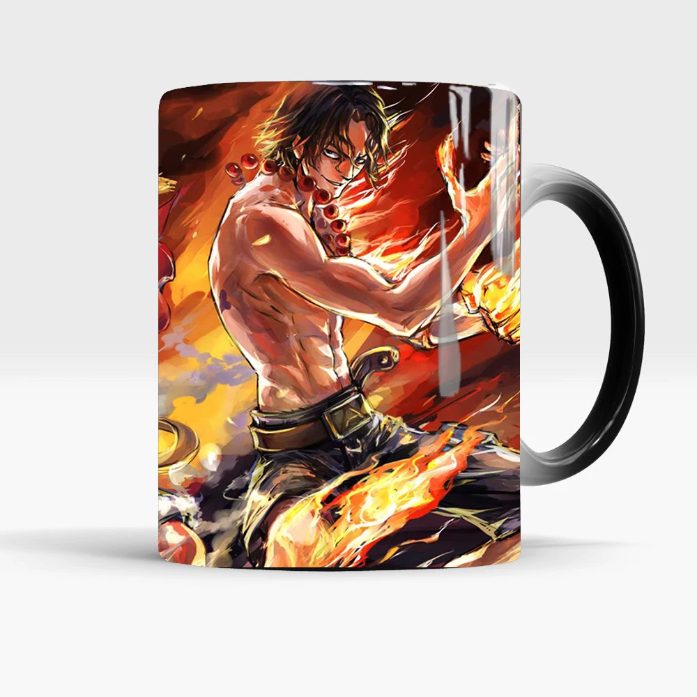 Us12 Ace 56luffy Gift Mug Travel Coffee Cup For Your From Color Magic Best Changing In Mugs Sabo Reveal Friends Home One Piece Heat A5j4RL3