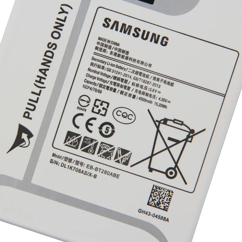 Оригинальная сменная батарея samsung для Galaxy Tab A 7,0 SM-T280 T280 T285, настоящая батарея для планшета, EB-BT280ABE, 4000 мА/ч