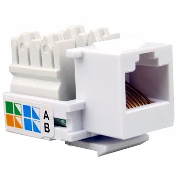 

KUYiA Free Shipping,100x RJ45 Network Keystone Jack Cable Wall Adapter Plug Cat5e LAN Plastic Module