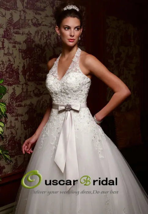 Lace Sash Bowknot Show Dress Wedding 2013 Designer WK208