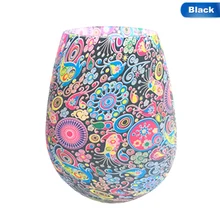 Новинка, нетоксичный силикон, красное вино, 1 шт., складной, Небьющийся, силиконовый, с принтом губ, синяя чашка, красная чашка для воды, чашка, посуда для напитков