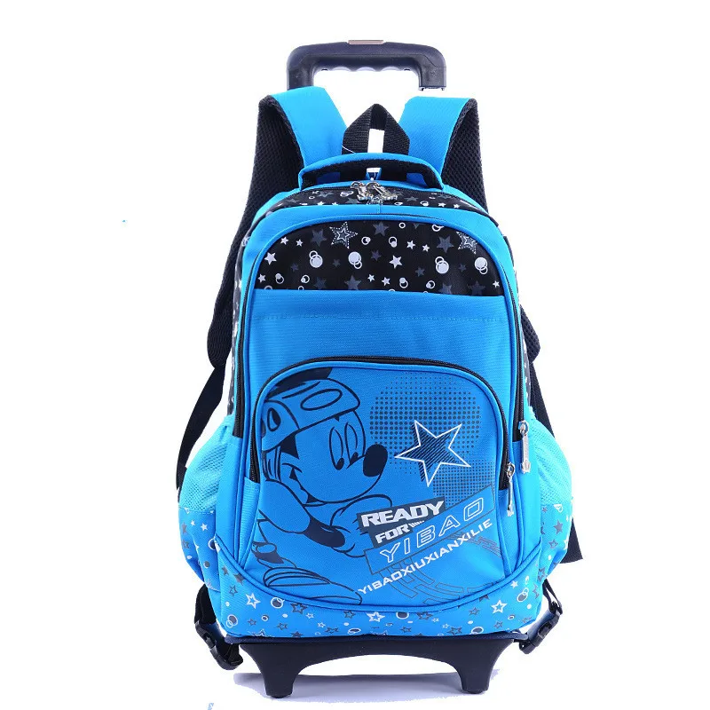 

Cartoon Design Children Backpacks Detachable Trolley School Backpack For Boys Girls Pretty Kids Book Bag wheeled mochila rolling