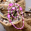 TopHanqi corazón encantador conjuntos de joyería para chicas de cuentas de madera collar de pulsera para niños de cumpleaños de los niños regalo de joyas de fiesta ► Foto 3/6
