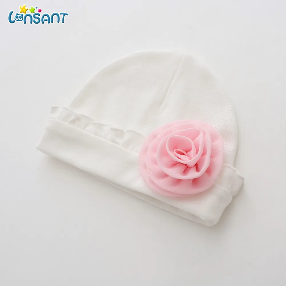 

LONSANT New Hot Baby Girl Autumn Newborn Newborn Baby Girls Infant Toddler Flower Hat Cotton Soft Hat Cap