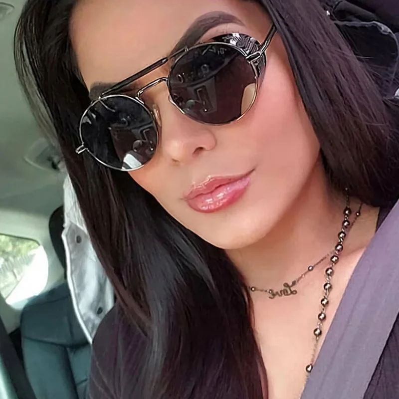 

KEHU Classic Vintage Steampunk Sunglasses Women Brand Alloy Glasses Frame Punk Sun Glasses Ladies Luxury UV Travel Shades KH167
