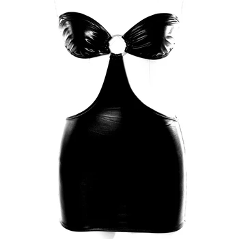 

Sexy Black Bra Steampunk Gothic Women Body Harness Cupless Top Fashion Skirt V-neck Adjustable Lingerie Strappy Chest Belt Rave
