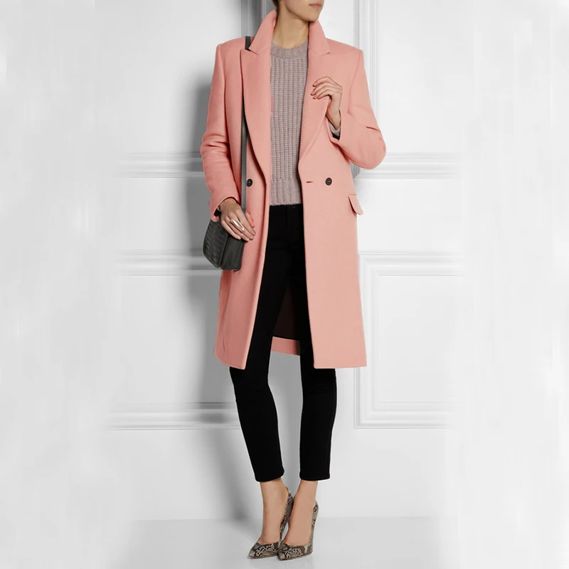 FREE Drop Shipping Sweet font b Women s b font Double Breasted Woolen font b Jacket