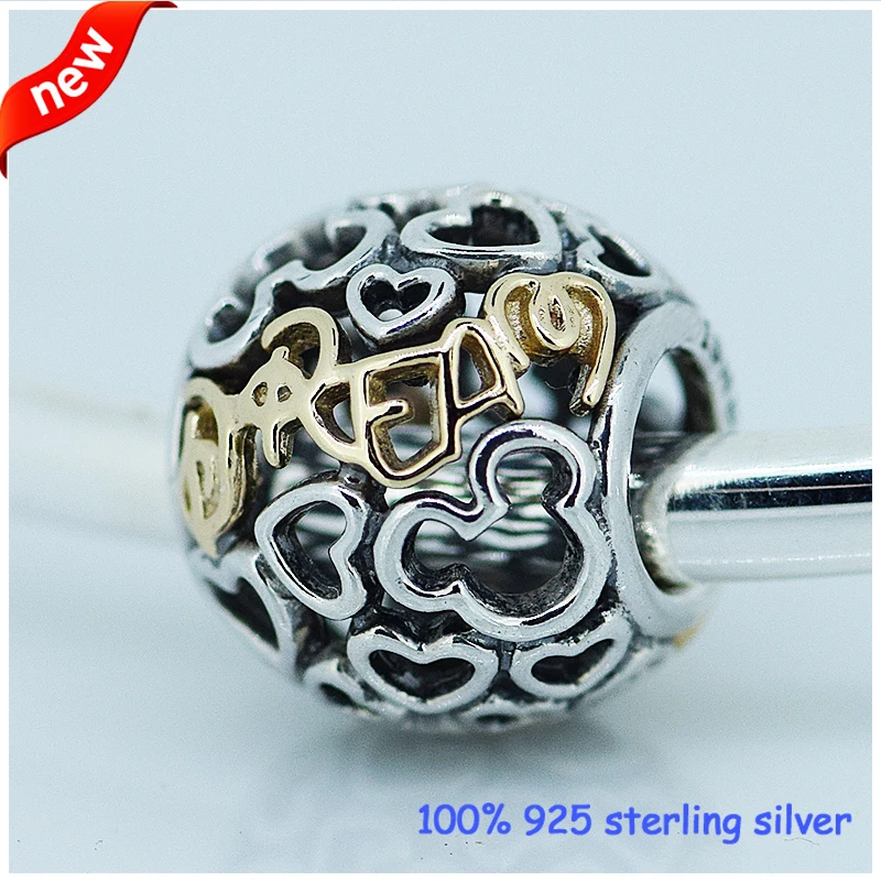 Fits for Pandora Bracelets Hot Sale Original 100% 925 Sterling Silver Charms Dream Silver Beads ...