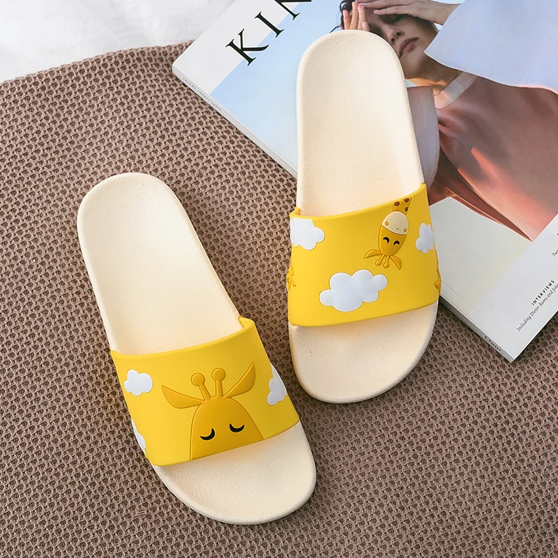 Летние женские шлепанцы унисекс с милым рисунком из мультфильма Альпака