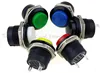 6 pcs R13-507 Momentary SPST NO Red Black White Yellow Green Blue Round Cap Push Button Switch AC 6A/125V 3A/250V 6color ► Photo 3/6