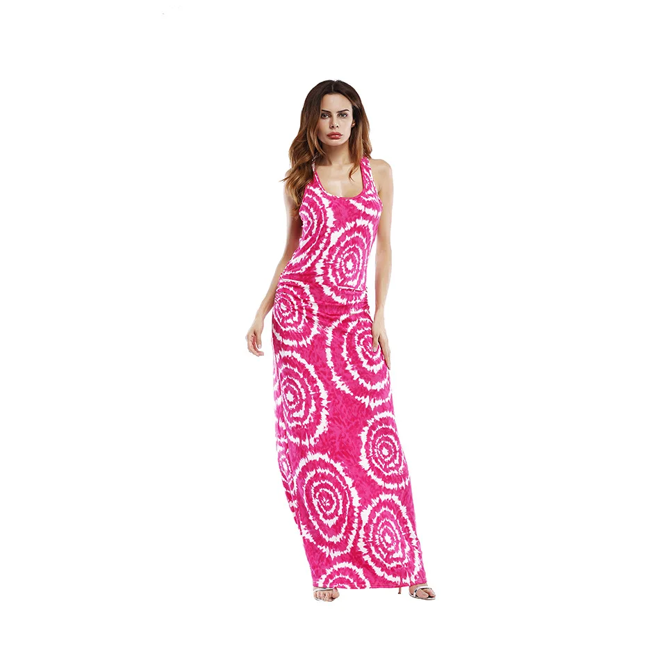 Long Dress Flower Print Strap Off Shoulder Belt Side Split Backless 2018 Summer New Hippie Sexy Maxi Dresses