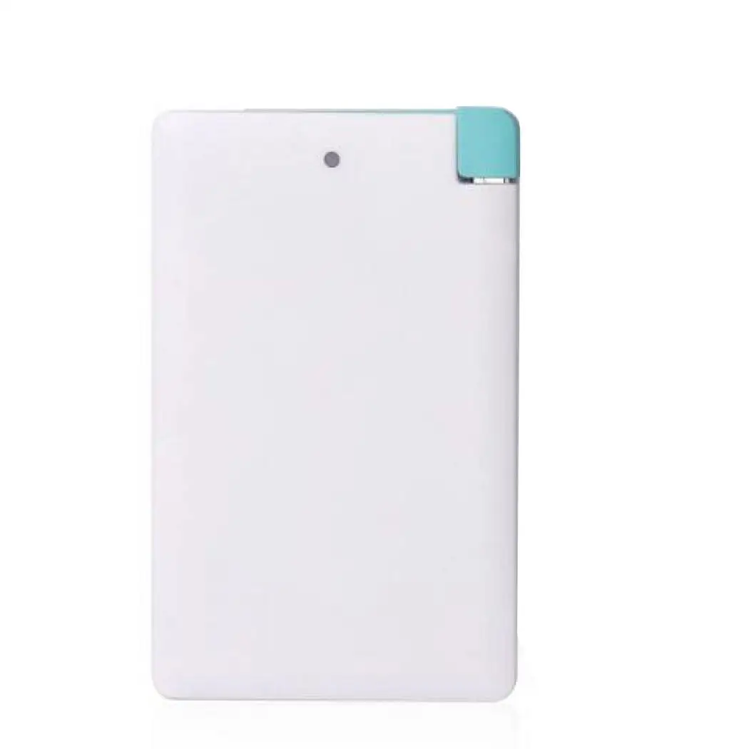 Portable Power Bank Ultra-thin 1000mAh With Micro USB Cable Mobile Power Bank Smartphone External Battery Charger For Xiaomi - Цвет: white
