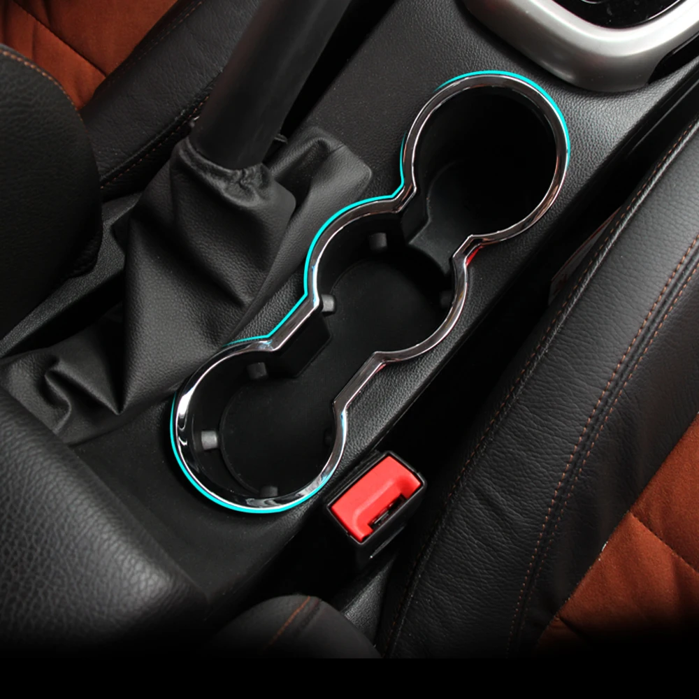 

ABS Chrome Interior Car Styling Water Cup Holder Decoration Box Ring Light Bar Accessories For BUICK EXCELLE XT/GT OPEL ASTRA J