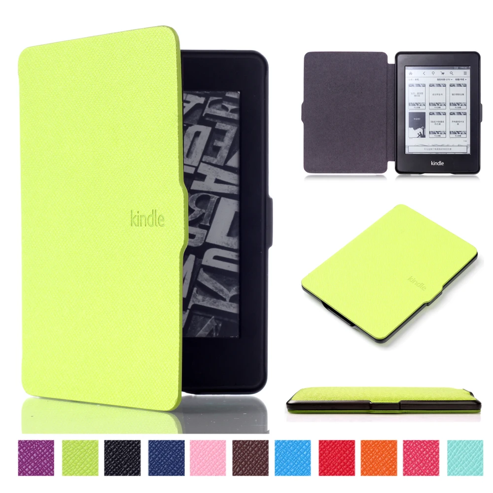 Ultra Slim PU Leather Flip Case Protective Shell Cover for Amazon Kindle Paperwhite 1/2/3 6 inch