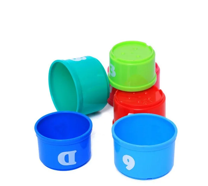 Для маленьких детей, играют развивающие буквы сваи складывающиеся чашки для штабелирования купальный игрушки подарок