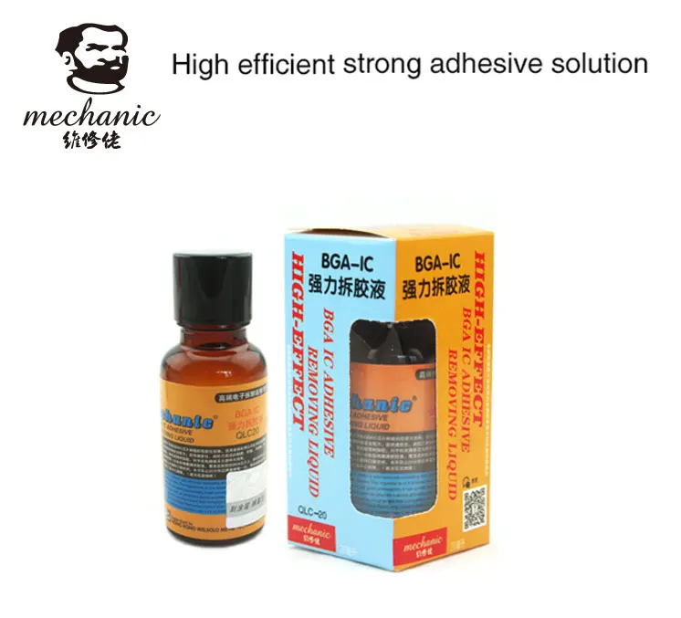 

1 Bottle MECHANICBGA IC Adhesive Glue Removing Epoxy Remover Cell Phone CPU Chip Cleaner 20ml BGA-IC Repair Remove Liquid Tool