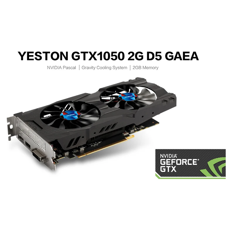 Yeston GeForce GTX 1050 GPU 2 GB GDDR5 128 бит игровой настольный компьютер ПК поддерживает видео