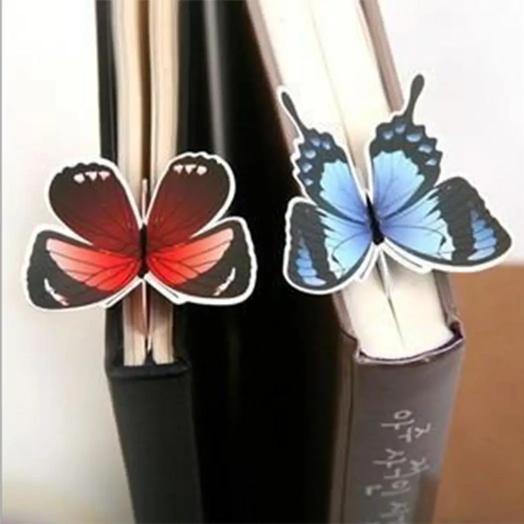 

30pcs/lot Lovely Style Floral Butterfly Paper Bookmark Cute 30 Paper Bookmarks in Books Marks Clip For Stationery School Office
