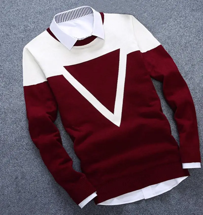 Дизайн, 3 цвета, модный мужской свитер, Мужской Повседневный хлопковый осенний мужской свитер, теплые зимние мужские свитера