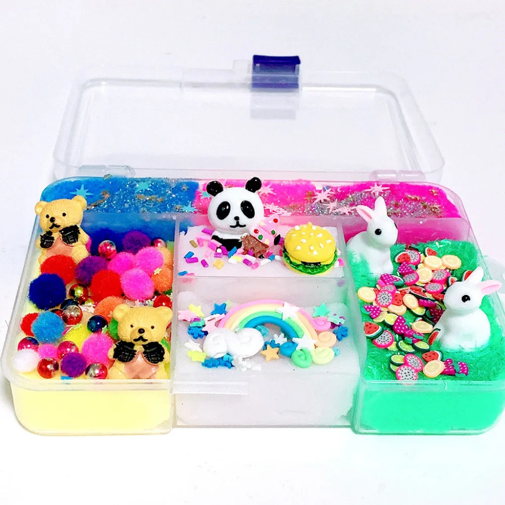 

Modeling Clay Plasticine Sludge For Kids Scented Stress Small Cute Cloud Snow Slime Panda Elasticity Slimes Toys Gift k0308