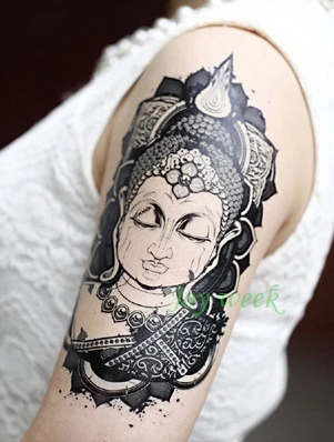 

Waterproof Temporary Tattoo Sticker large size chinese Buddha tatto stickers flash tatoo fake tattoos for men girl women