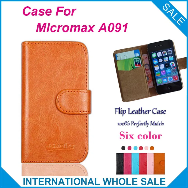 Горячая Распродажа высококачественный кожаный чехол для телефона Micromax A091