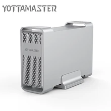 Yottamaster Aluminum 2.5-Inch USB3.0 / Type-C to SATA3.0 Hard Drive Enclosure for 15mm 12.5mm 9.5mm 7mm HDD SSD