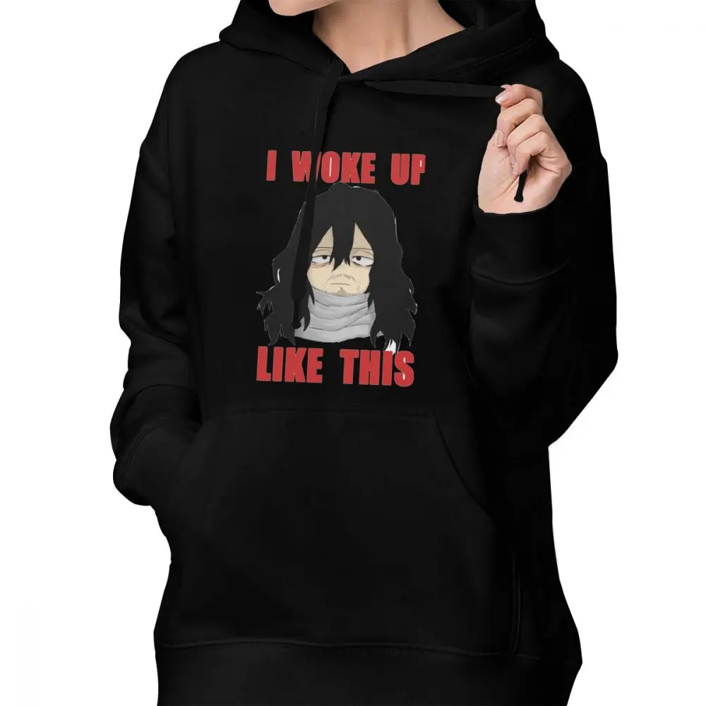  Woke Hoodie Aizawa Shouta Eraserhead Hoodies Cotton Red Hoodies Women Printed Sexy Long-sleeve Stre