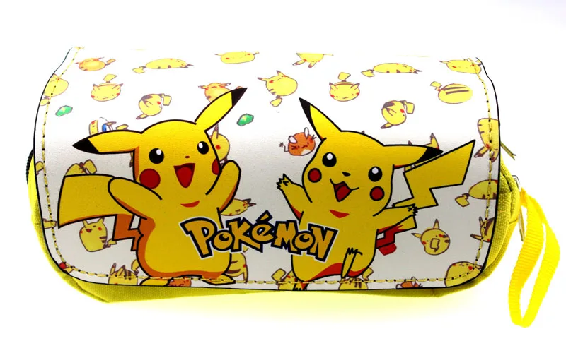 Детские топы с изображением Pokemon Карандаш Чехол Пикачу ручка сумка, школьные принадлежности сумки-косметички мешок с застежкой-молнией