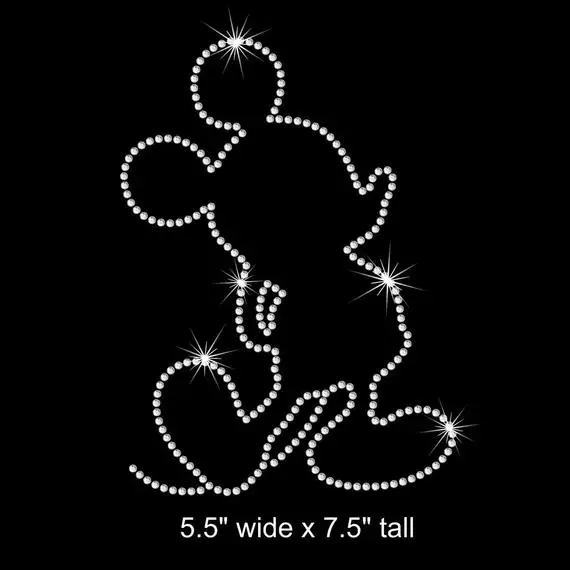 

2pc/lot Cartoon iron on rhinestone transfer patch applique decal hot fix rhinestone transfer motifs designs iron on transfer