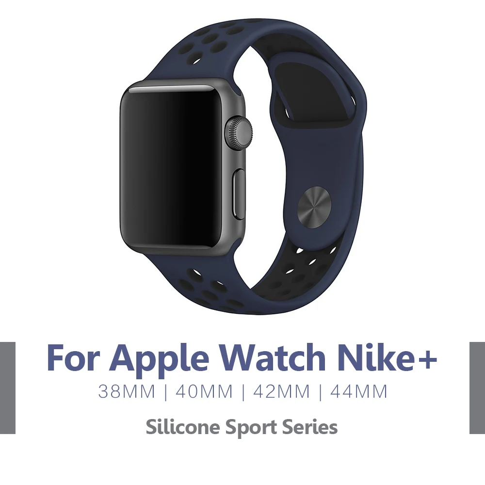 

Sports Soft Band For Apple Watch Silicone Nike+ 38mm 40mm Series 1 2 3 4 Bracelet For iWatch Silicone Strap 40mm 44mm Silicone