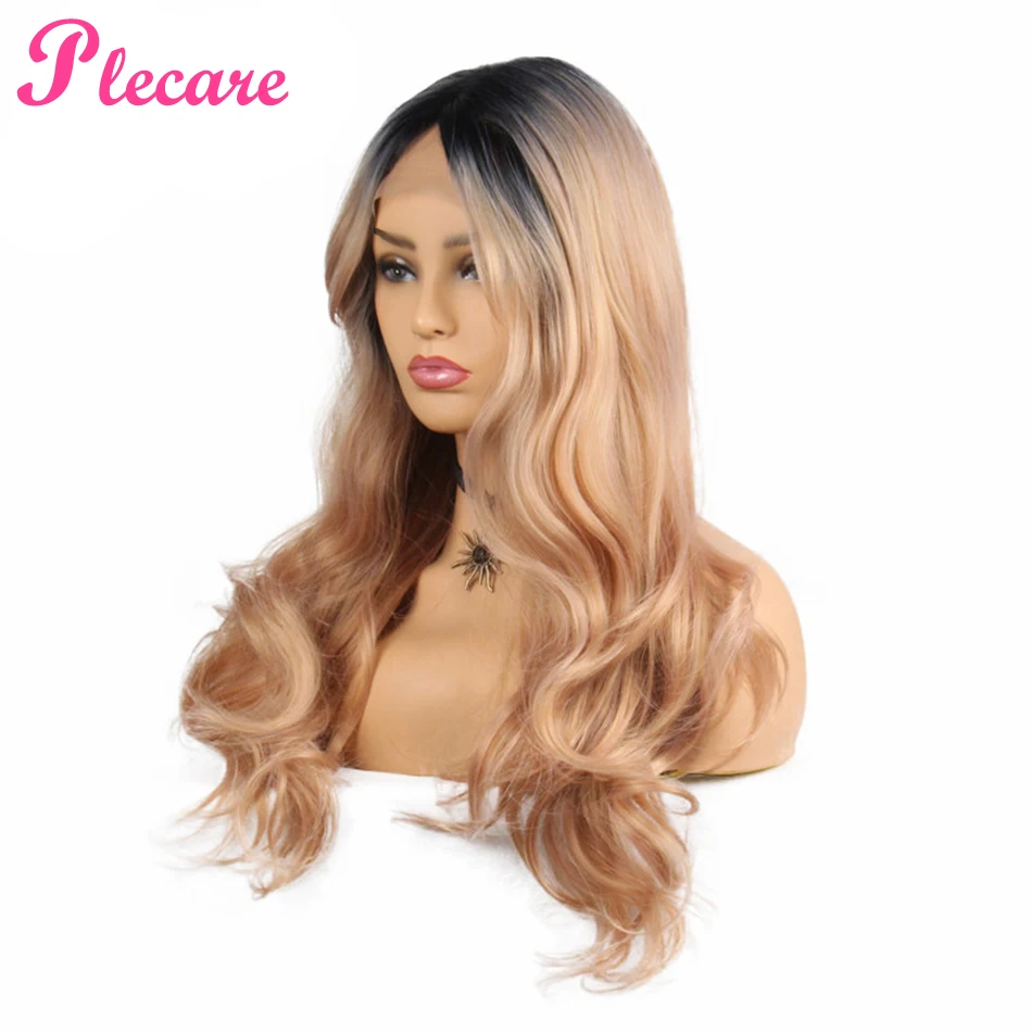 Wonderlijk Plecare Lace Front Wig Synthetic Wig Pruik Lang Hair 26inch Blonde PV-17