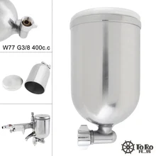 3/8 дюйма 400 мл Серебряный Краскораспылитель гравитационный корм из нержавеющей стали контейнер для W77G распылитель