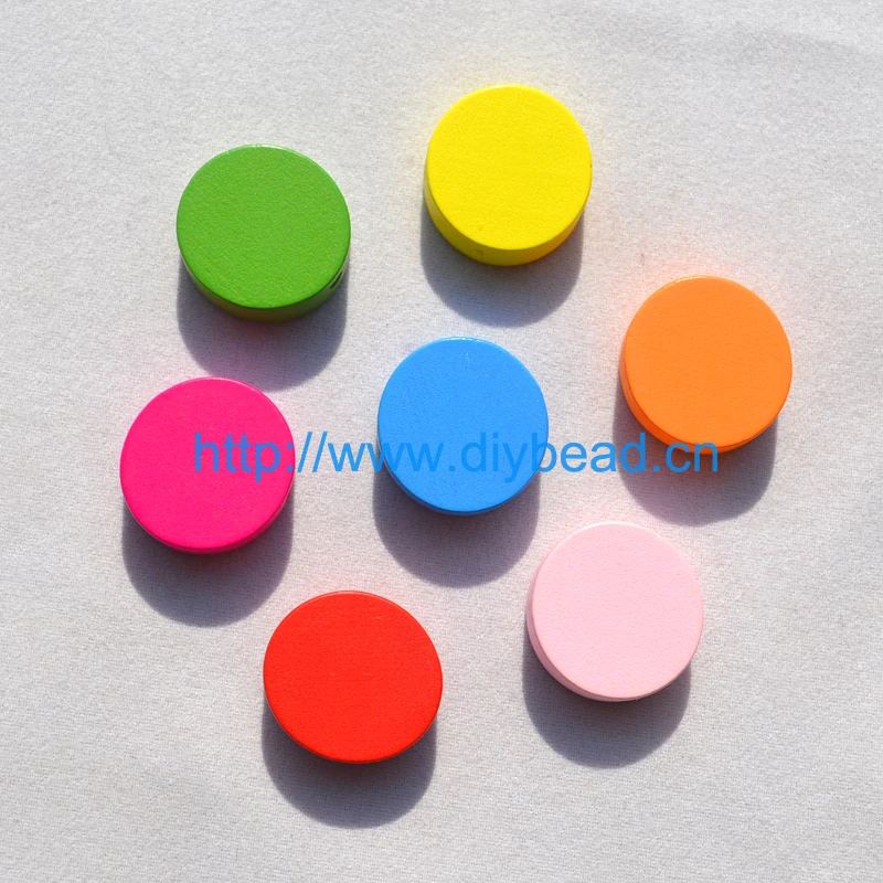 

100 pieces/lot shipping free accessory parts round shape cartoon wood beads mix color children handcraft department