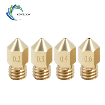 

KINGROON 1PC MK8 Copper Nozzle 0.2/0.3/0.4/0.5/0.6/0.8/1.0mm 1.75mm Filament Makerbot J-head Extrusion Nozzle 3D Printer Parts