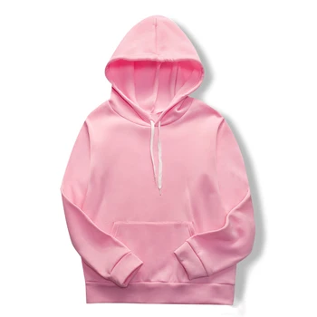 

Pink harajuku hoodie for spring/fall 2020 all-solid color loose sport lover's suit with pocket women's sport hoodie