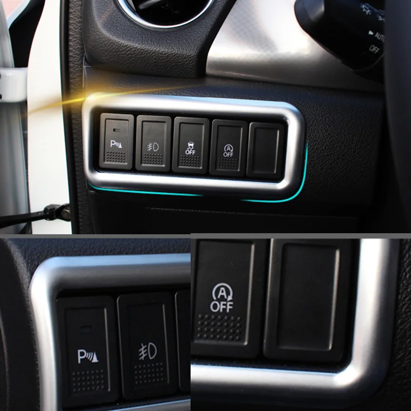 ABS Chrome For Suzuki Vitara 2016 front head light switch trim frame font b lamp b