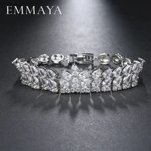 EMMAYA Micro Pave AAA CZ цирконий очаровательный браслет с короной для женщин роскошный кристалл жесткий браслет из бисера